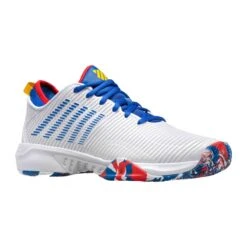 K-Swiss Hypercourt Supreme Men's Tennis Shoe (White/Classic Blue/Berry Red) 12 K-Swiss Hypercourt Supreme Men's Tennis Shoe (White/Classic Blue/Berry Red) -Racquet Pro Shop 06615 166.01