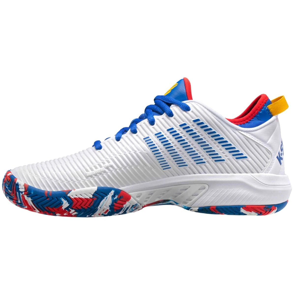 K-Swiss Hypercourt Supreme Men's Tennis Shoe (White/Classic Blue/Berry Red) 3 K-Swiss Hypercourt Supreme Men's Tennis Shoe (White/Classic Blue/Berry Red) - Image 3