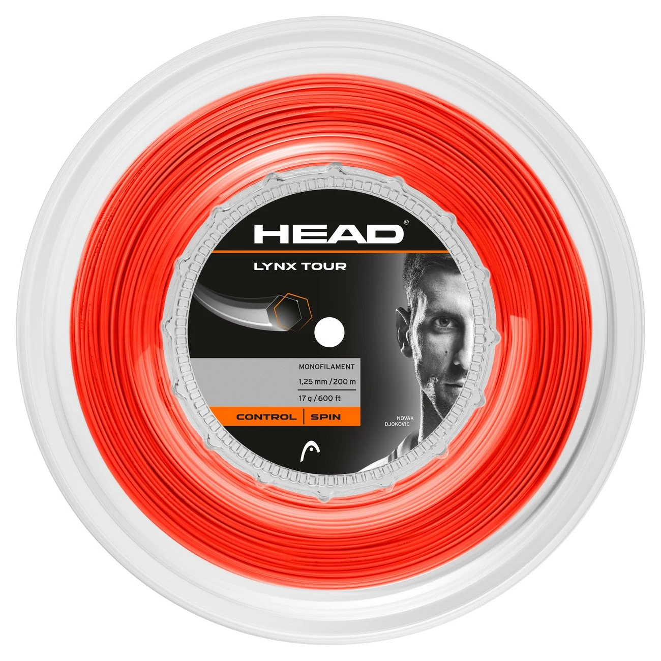 Head Lynx Tour 17/1.25 Tennis String Reel (Orange) 1 Head Lynx Tour 17/1.25 Tennis String Reel (Orange)