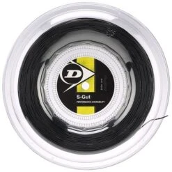 Dunlop Synthetic Gut 17/1.25 Tennis String Reel (Black)