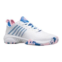 K-Swiss Hypercourt Supreme Women's Tennis Shoe (White/Star Sapphire/Orchid Pink) -Racquet Pro Shop 96615 969.01