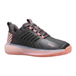 K-Swiss Ultrashot 3 Women's Tennis Shoe (Asphalt/Peach/White) -Racquet Pro Shop 96988 007.01