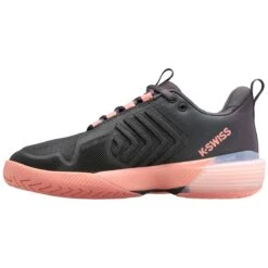 K-Swiss Ultrashot 3 Women's Tennis Shoe (Asphalt/Peach/White) -Racquet Pro Shop 96988 007.04