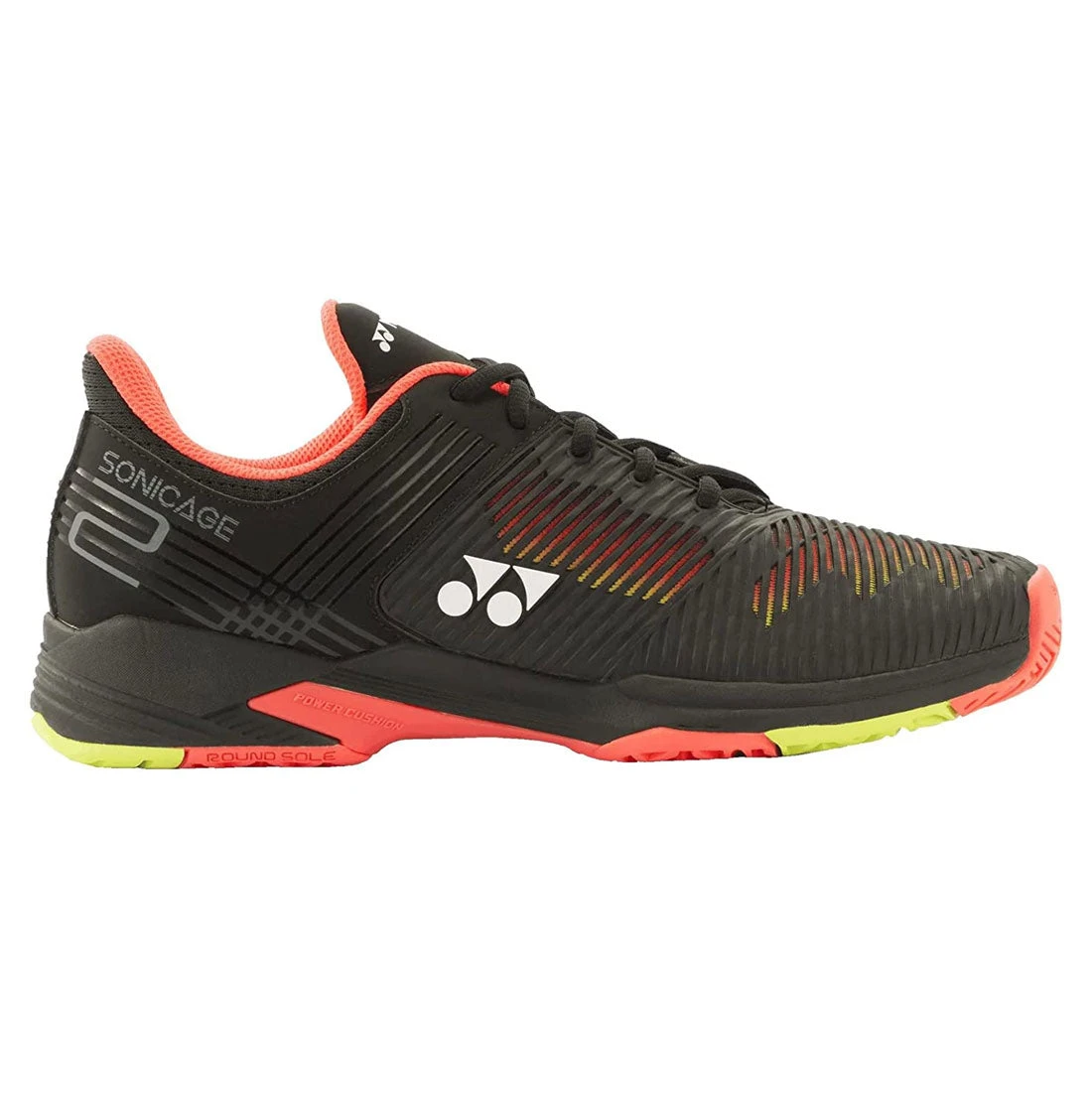 Yonex Power Cushion Sonicage 2 Men's Tennis Shoe (Black/Yellow) 1 Yonex Power Cushion Sonicage 2 Men's Tennis Shoe (Black/Yellow)