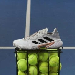Adidas Barricade Women's Tennis Shoe (Grey/Black/Blush) 26 Adidas Barricade Women's Tennis Shoe (Grey/Black/Blush) -Racquet Pro Shop Barricade Shoes Grey H67699 DM1