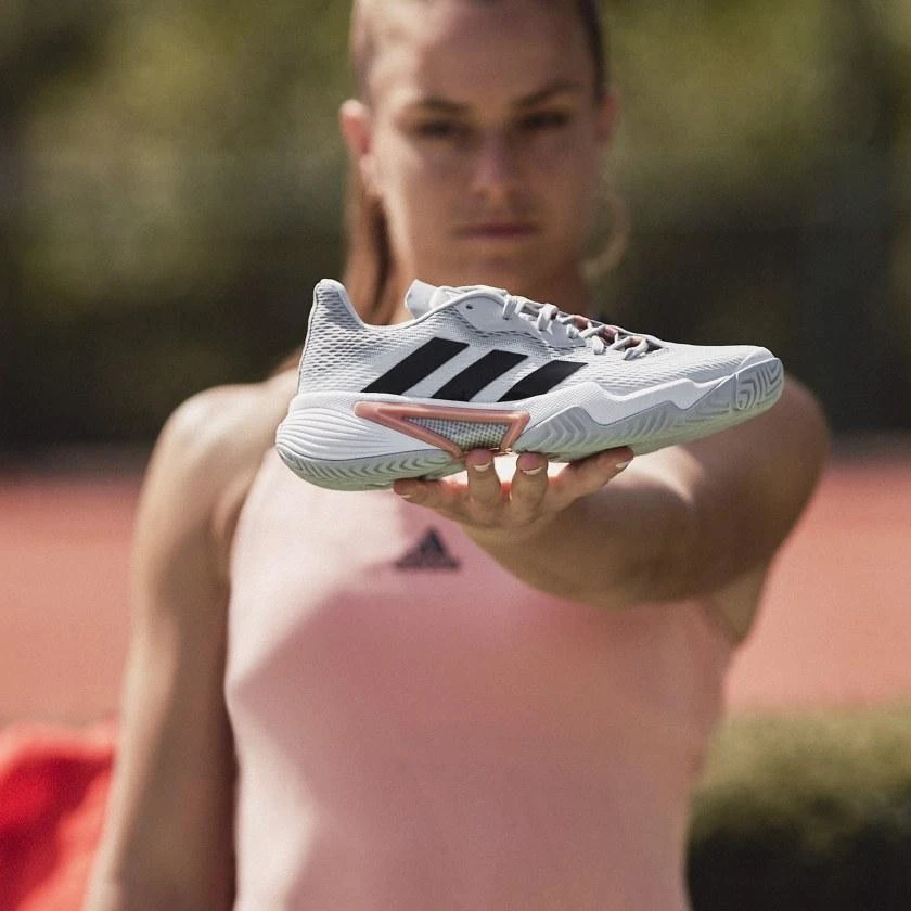 Adidas Barricade Women's Tennis Shoe (Grey/Black/Blush) 6 Adidas Barricade Women's Tennis Shoe (Grey/Black/Blush) - Image 6