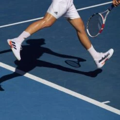 Adidas Barricade Tokyo Men's Tennis Shoe (White/Black/Solar Red) 17 Adidas Barricade Tokyo Men's Tennis Shoe (White/Black/Solar Red) -Racquet Pro Shop Barricade Tokyo Tennis Shoes White FZ3935 HM2