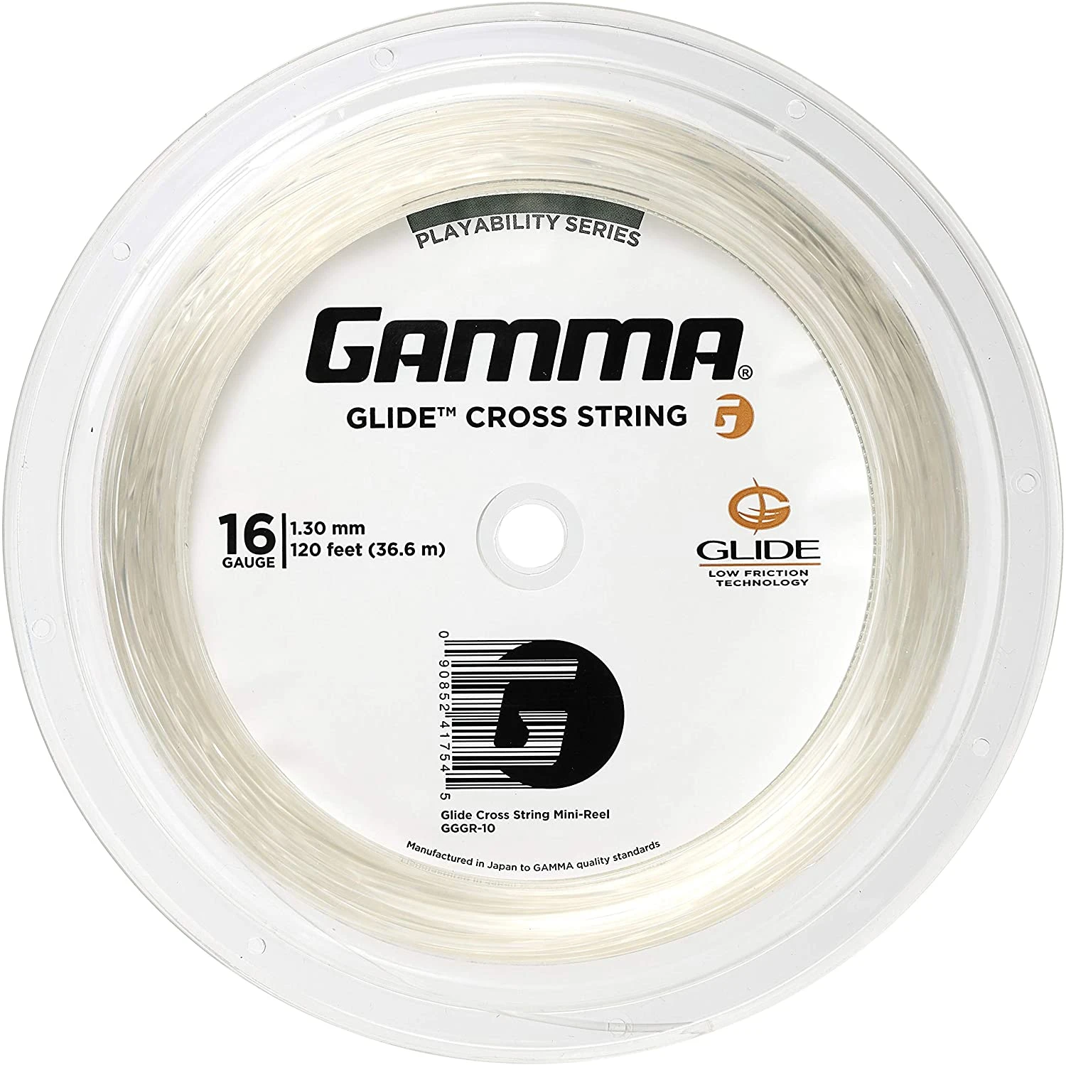 Gamma Glide 16/1.30 Tennis String Mini Reel (Crystal) 1 Gamma Glide 16/1.30 Tennis String Mini Reel (Crystal)