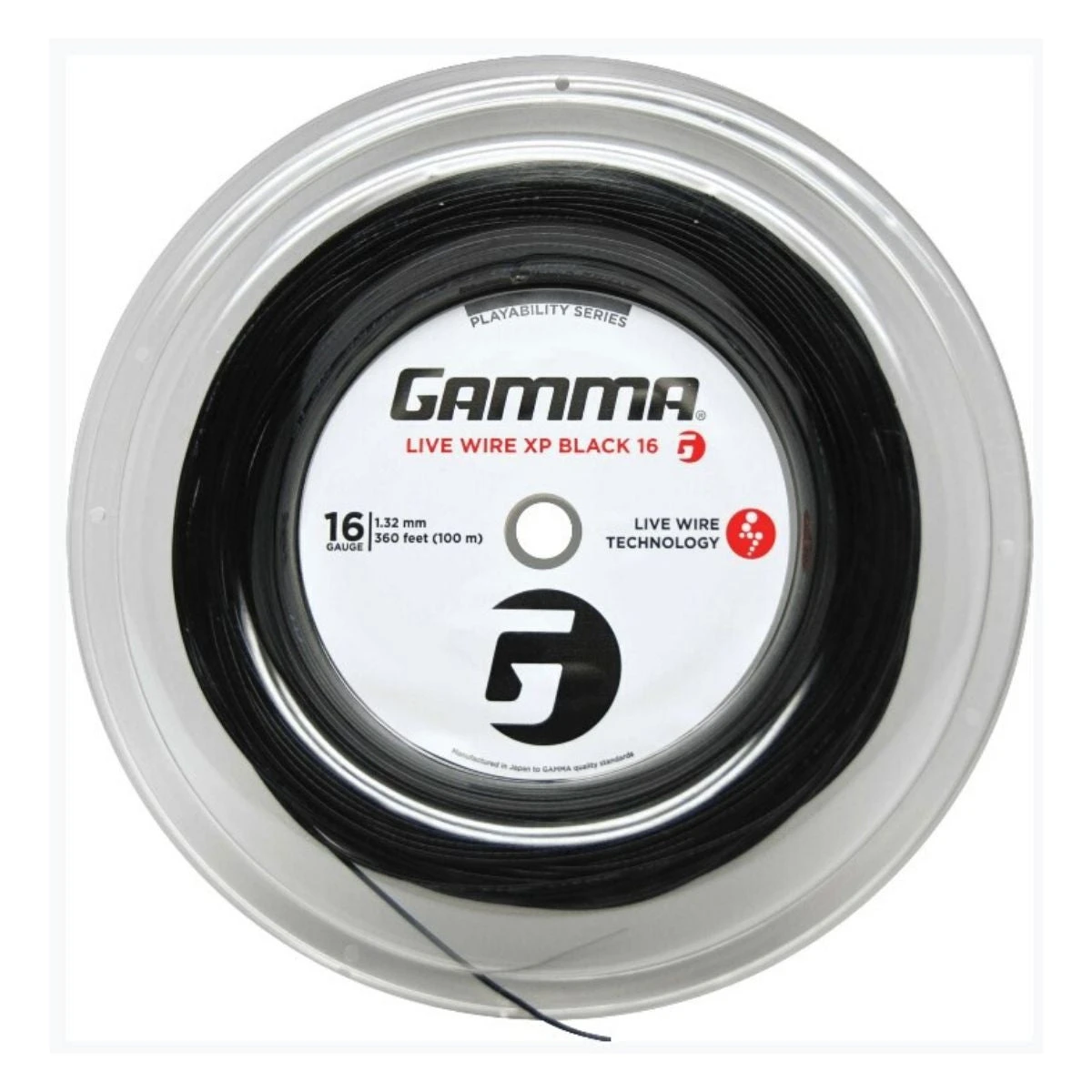 Gamma Live Wire XP 16/1.32 Tennis String Reel 100M (Black) 1 Gamma Live Wire XP 16/1.32 Tennis String Reel 100M (Black)