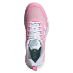 Adidas Defiant Speed Women's Tennis Shoe (Pink/White) -Racquet Pro Shop GV9529 3 FOOTWEAR Photography TopPortraitView transparent