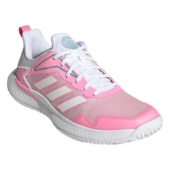 Adidas Defiant Speed Women's Tennis Shoe (Pink/White) -Racquet Pro Shop GV9529 6 FOOTWEAR Photography FrontLateralTopView transparent