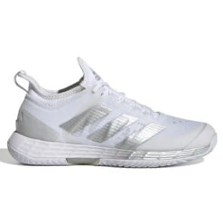 Adidas Adizero Ubersonic 4 Women's Tennis Shoe (White/Silver/Grey)