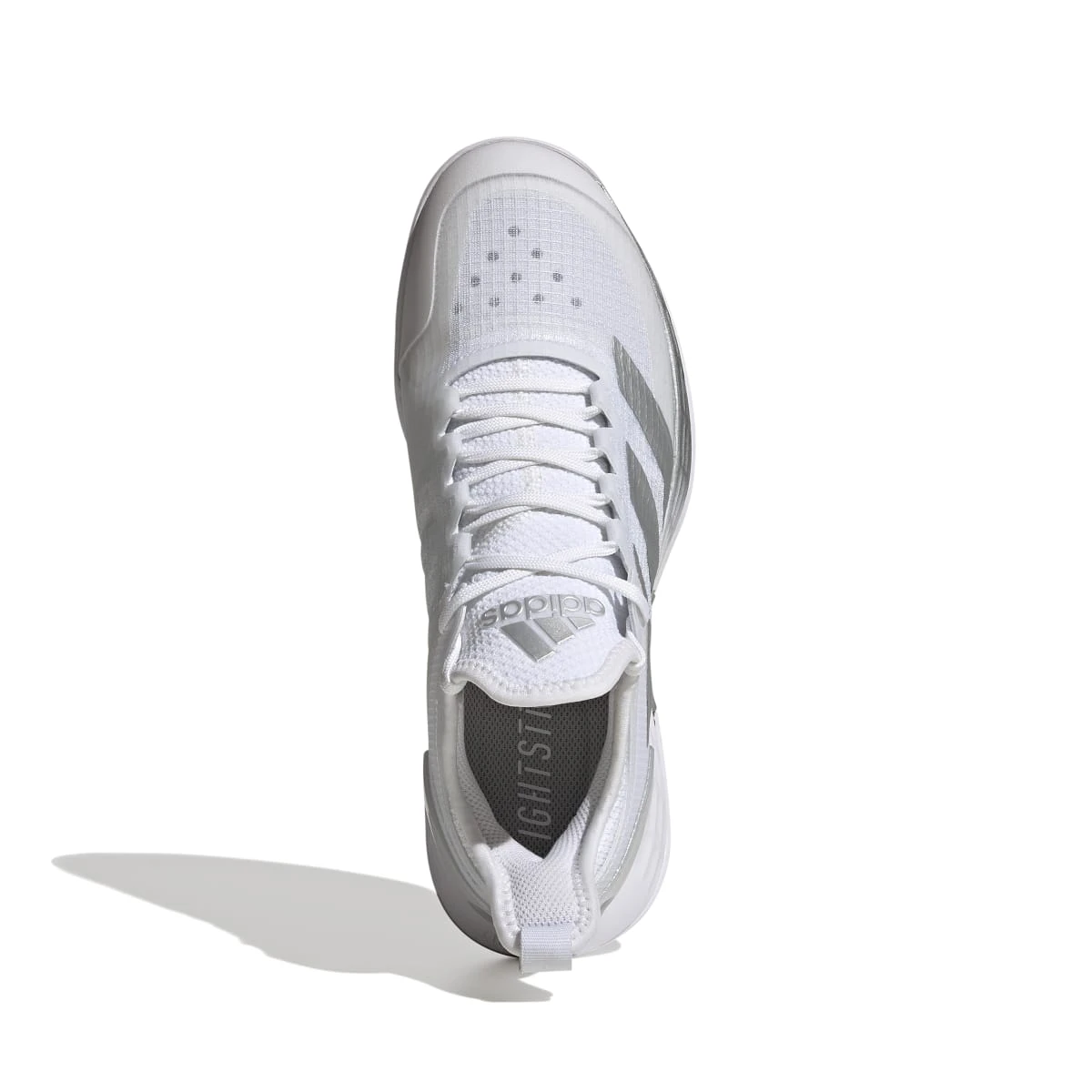Adidas Adizero Ubersonic 4 Women's Tennis Shoe (White/Silver/Grey) 4 Adidas Adizero Ubersonic 4 Women's Tennis Shoe (White/Silver/Grey) - Image 4