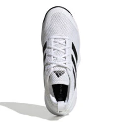Adidas Court Flash Men's Tennis Shoe (White/Core Black) 10 Adidas Court Flash Men's Tennis Shoe (White/Core Black) -Racquet Pro Shop GW2518 3 FOOTWEAR Photography TopPortraitView white