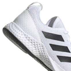 Adidas Court Flash Men's Tennis Shoe (White/Core Black) 9 Adidas Court Flash Men's Tennis Shoe (White/Core Black) -Racquet Pro Shop GW2518 9 FOOTWEAR Photography DetailView2 white