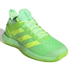 Adidas Adizero Ubersonic 4 Men's Tennis Shoe (Beam Green/Signal Green) -Racquet Pro Shop GW6793 6 FOOTWEAR Photography FrontLateralTopView white