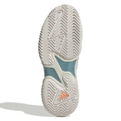 Adidas Barricade Parley Women's Tennis Shoe (White/Grey) 7 Adidas Barricade Parley Women's Tennis Shoe (White/Grey) -Racquet Pro Shop GX6417 4 FOOTWEAR Photography BottomView white