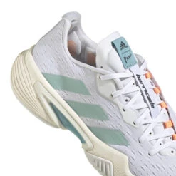 Adidas Barricade Parley Women's Tennis Shoe (White/Grey) 8 Adidas Barricade Parley Women's Tennis Shoe (White/Grey) -Racquet Pro Shop GX6417 8 FOOTWEAR Photography DetailView1 white