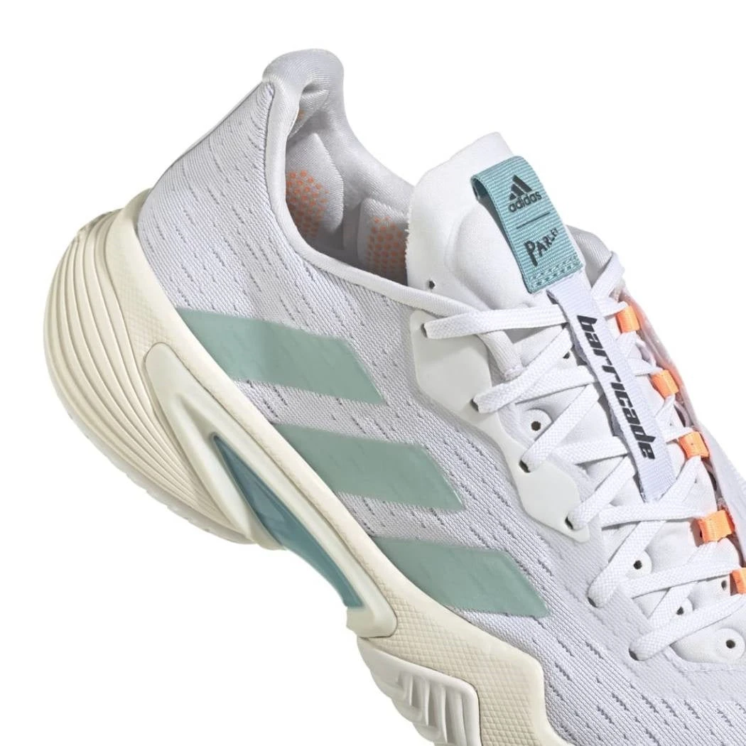 Adidas Barricade Parley Women's Tennis Shoe (White/Grey) 4 Adidas Barricade Parley Women's Tennis Shoe (White/Grey) - Image 4
