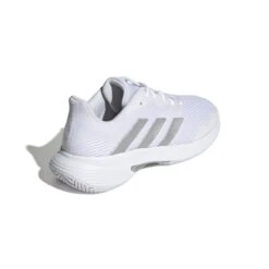 Adidas CourtJam Control Women's Tennis Shoe (White/Silver) -Racquet Pro Shop GY1334 7 FOOTWEAR Photography BackLateralTopView white 1a82520f 3d3c 4017 a7e3 7d7b2825f837