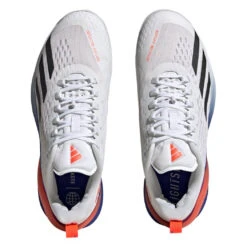 Adidas Adizero Cybersonic Men's Tennis Shoe (White/Black) -Racquet Pro Shop GY9634 3 FOOTWEAR Photography TopPortraitView transparent
