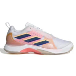 Adidas Avacourt Women's Tennis Shoe (White/Indigo/Orange)