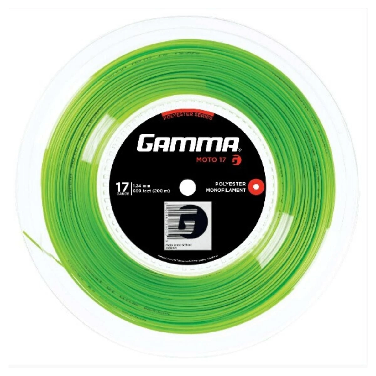Gamma AMP Moto 17/1.24 Tennis String Reel (Lime) 1 Gamma AMP Moto 17/1.24 Tennis String Reel (Lime)
