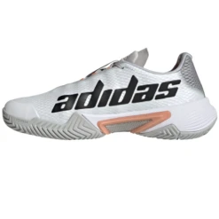 Adidas Barricade Women's Tennis Shoe (Grey/Black/Blush) 22 Adidas Barricade Women's Tennis Shoe (Grey/Black/Blush) -Racquet Pro Shop H67699 FTW photo side medial center white 23be642e 155b 4d03 b877 6dfbe78f28ca