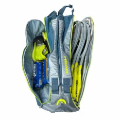 Head Tour Team Extreme Supercombi 9 Pack Racquet Bag (Yellow/Grey) -Racquet Pro Shop HEAD Extreme Supercombi Grey Yellow 6