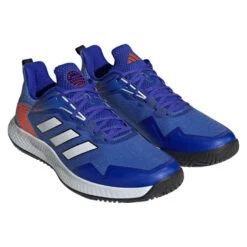 Adidas Defiant Speed Men's Tennis Shoe (Blue/White) -Racquet Pro Shop HQ8455 6 FOOTWEAR Photography FrontLateralTopView transparent