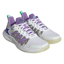 Adidas Defiant Speed Women's Tennis Shoe (White) -Racquet Pro Shop HQ8459 6 FOOTWEAR Photography FrontLateralTopView transparent