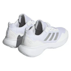 Adidas GameCourt 2 Women's Tennis Shoe (White) 7 Adidas GameCourt 2 Women's Tennis Shoe (White) -Racquet Pro Shop HQ8476 7 FOOTWEAR Photography BackLateralTopView transparent