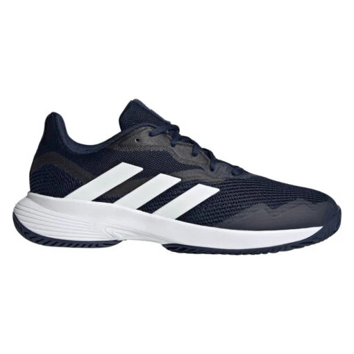 Adidas CourtJam Control Men's Tennis Shoe (Navy/White) -Racquet Pro Shop HQ8808 1 FOOTWEAR Photography SideLateralCenterView transparent