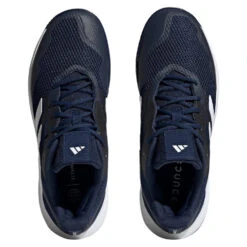 Adidas CourtJam Control Men's Tennis Shoe (Navy/White) 12 Adidas CourtJam Control Men's Tennis Shoe (Navy/White) -Racquet Pro Shop HQ8808 3 FOOTWEAR Photography TopPortraitView transparent