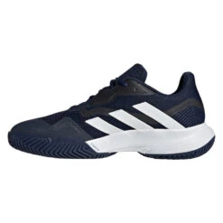 Adidas CourtJam Control Men's Tennis Shoe (Navy/White) 9 Adidas CourtJam Control Men's Tennis Shoe (Navy/White) -Racquet Pro Shop HQ8808 5 FOOTWEAR Photography SideMedialCenterView transparent