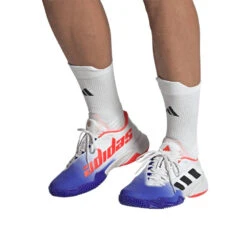 Adidas Barricade Men's Tennis Shoe (Blue/Black) 15 Adidas Barricade Men's Tennis Shoe (Blue/Black) -Racquet Pro Shop HQ8917 11 FOOTWEAR OnModel FrontView transparent