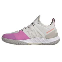 Adidas Adizero Ubersonic 4 Women's Tennis Shoe (White/Impact Orange) -Racquet Pro Shop HR2034 5 FOOTWEAR Photography Side Medial Center View transparent 01bb3207 806b 4ac4 b801 1d8338c4cc53