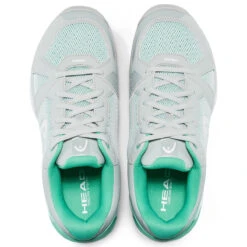 Head Revolt Evo Women's Tennis Shoe (Grey/Green) -Racquet Pro Shop Head Revolt Evo Womens Tennis Shoe Grey Green Top