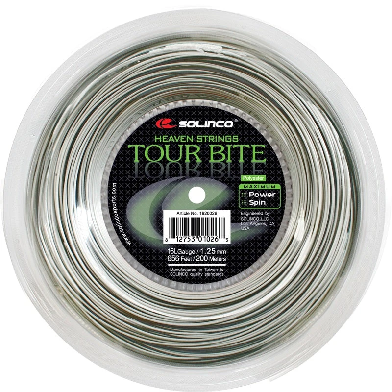 Solinco Tour Bite 16L/1.25 Tennis String Reel (Silver) 1 Solinco Tour Bite 16L/1.25 Tennis String Reel (Silver)