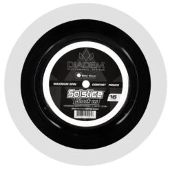 Diadem Solstice Black 16/1.30 Tennis String Reel (Black)