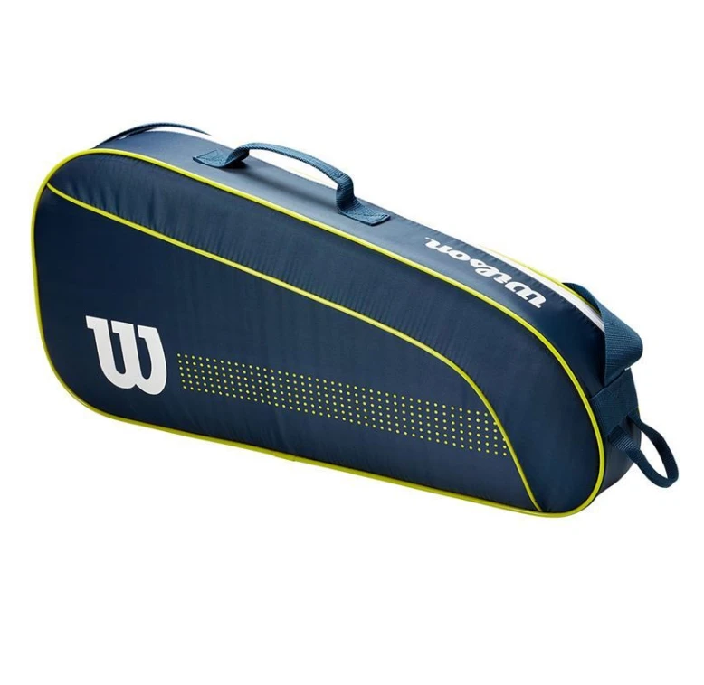 Wilson Junior 3 Pack Bag (Navy/White/Green) 2 Wilson Junior 3 Pack Bag (Navy/White/Green) - Image 2