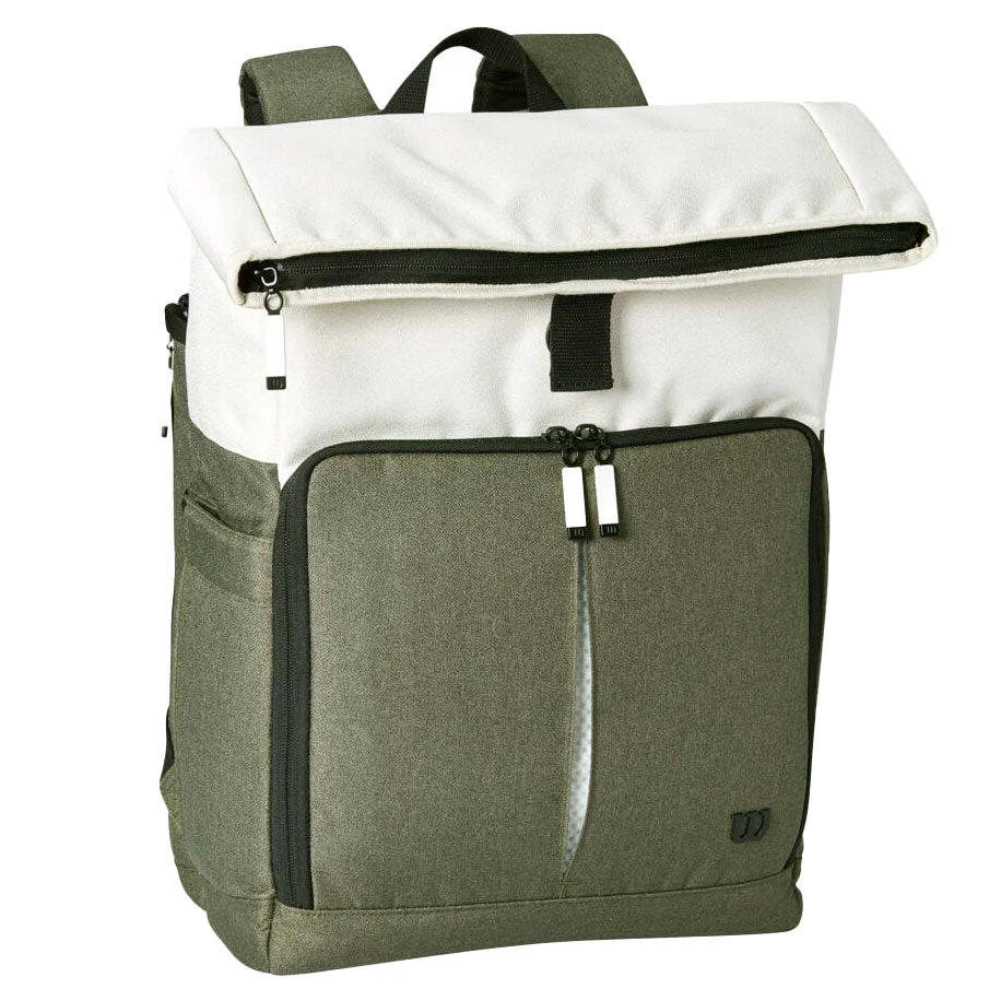 Wilson Women's Backpack Racquet Bag (Cream/Black/Forest) 1 Wilson Women's Backpack Racquet Bag (Cream/Black/Forest)