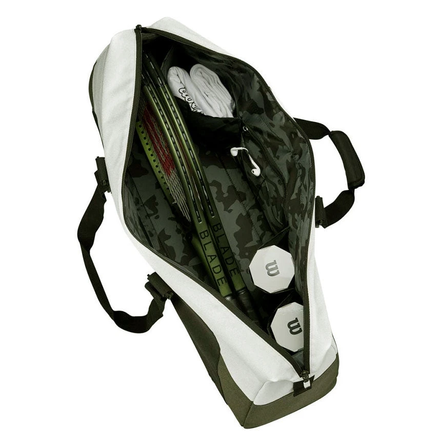 Wilson Women's Racquet Bag (Cream/Black/Forest) 2 Wilson Women's Racquet Bag (Cream/Black/Forest) - Image 2