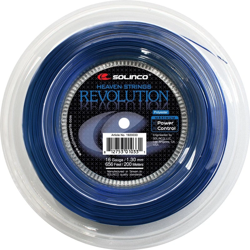 Solinco Revolution 16/1.30 Tennis String Reel (Blue) 1 Solinco Revolution 16/1.30 Tennis String Reel (Blue)