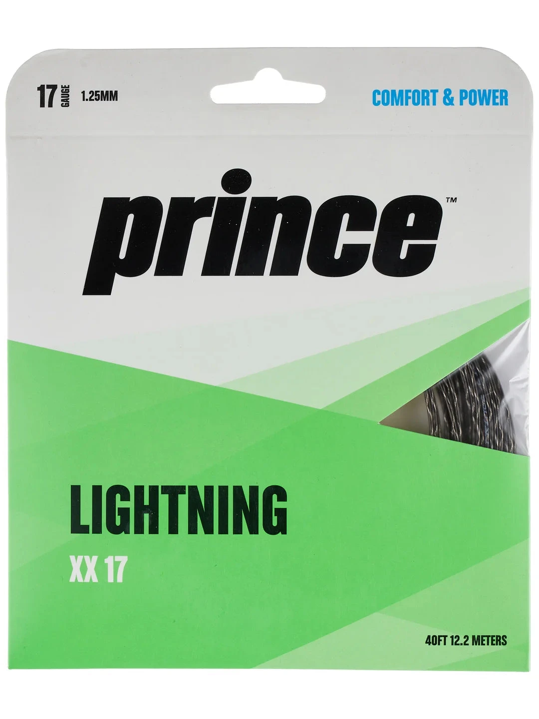 Prince Lightning XX 17/1.25 Tennis String (Black) 1 Prince Lightning XX 17/1.25 Tennis String (Black)