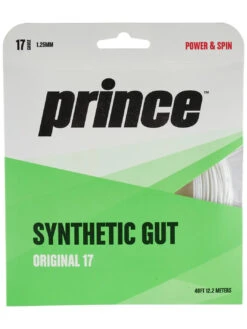 Prince Synthetic Gut 17/1.25 Original Tennis String (White)