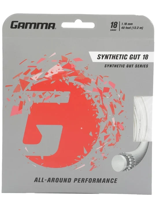 Gamma Synthetic Gut 18/1.18 Tennis String (White) 1 Gamma Synthetic Gut 18/1.18 Tennis String (White)