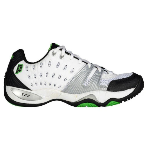 Prince T22 Men's Tennis Shoe (White/Black/Green) -Racquet Pro Shop s2