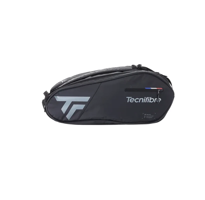 Tecnifibre Team Dry 12 Racquet Bag (Black/Silver) 2 Tecnifibre Team Dry 12 Racquet Bag (Black/Silver) - Image 2